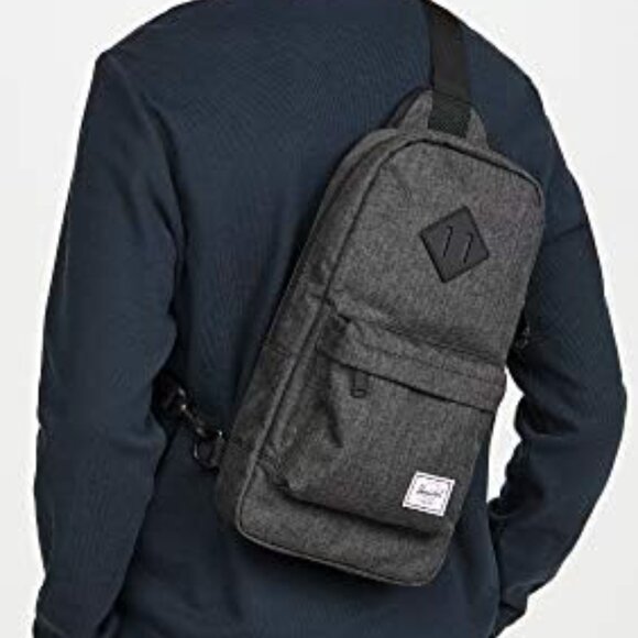 The Herschel Supply Co. Heritage Black Crosshatch Shoulder Bag - Picture 2 of 7